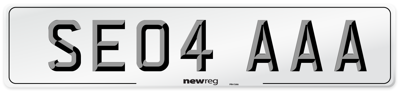 SE04 AAA Number Plate from New Reg